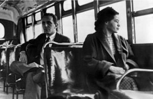 Rosa Parks on a bus